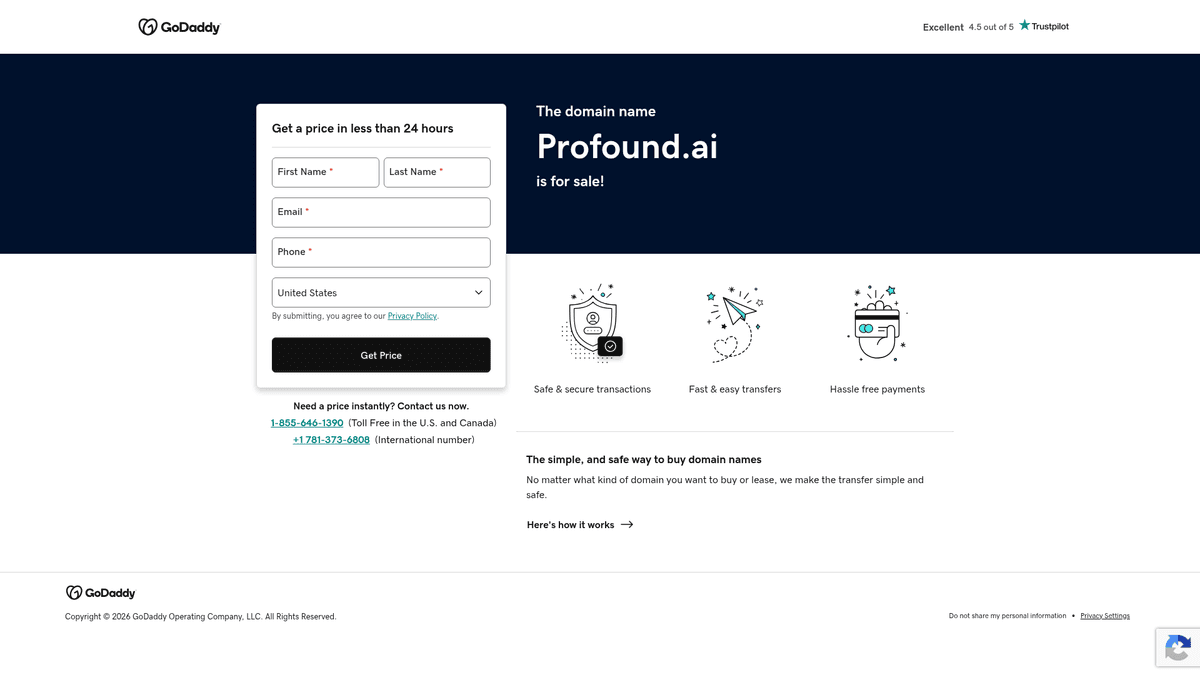Profound website for enterprise AI search analysis