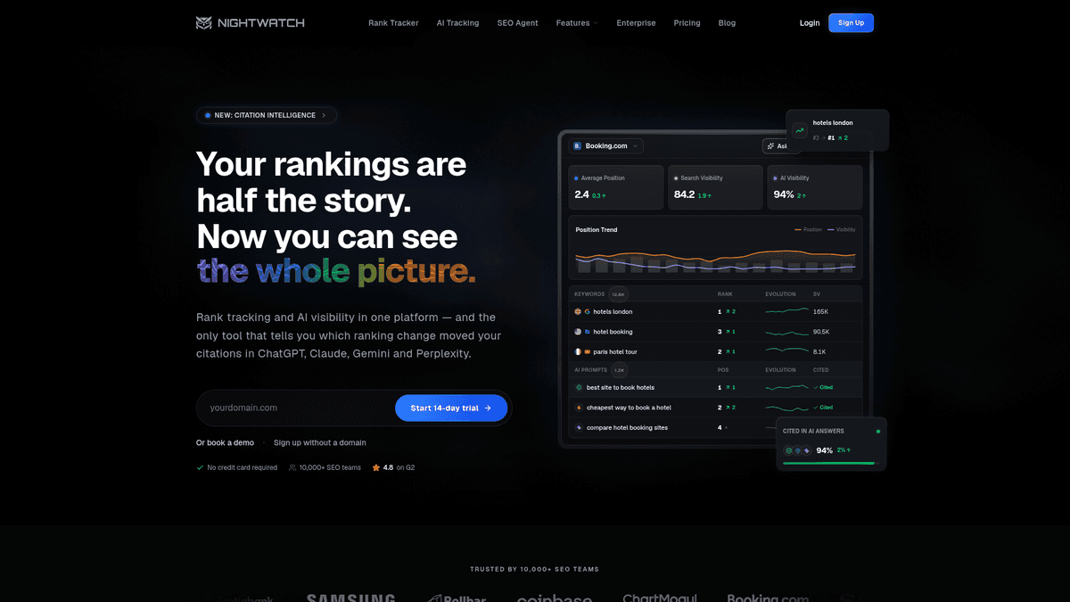 Nightwatch website screenshot