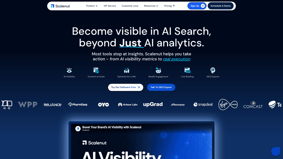 Scalenut homepage for SEO planning and article creation